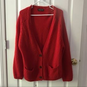 Red American Apparel Mohair Cardigan